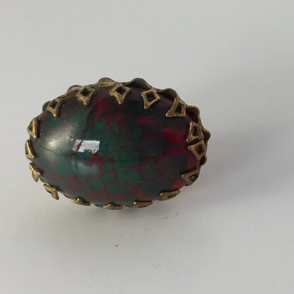 Extravagantly Large Miriam Haskell Cabochon Necklace and matching Earrings - Picture 6 of 7